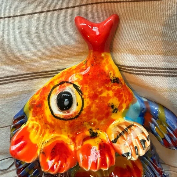 Set of 3 Vintage Italian Ceramic Fish - MCM Wall Art